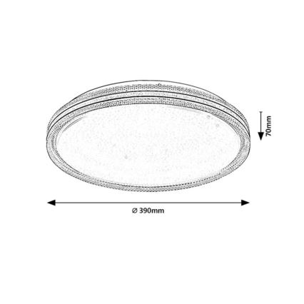 Rabalux - LED dimeriuojamas lubų šviestuvas LED/34W/230V 3000-6500K skersmuo 39 cm + su nuotoliniu pultu