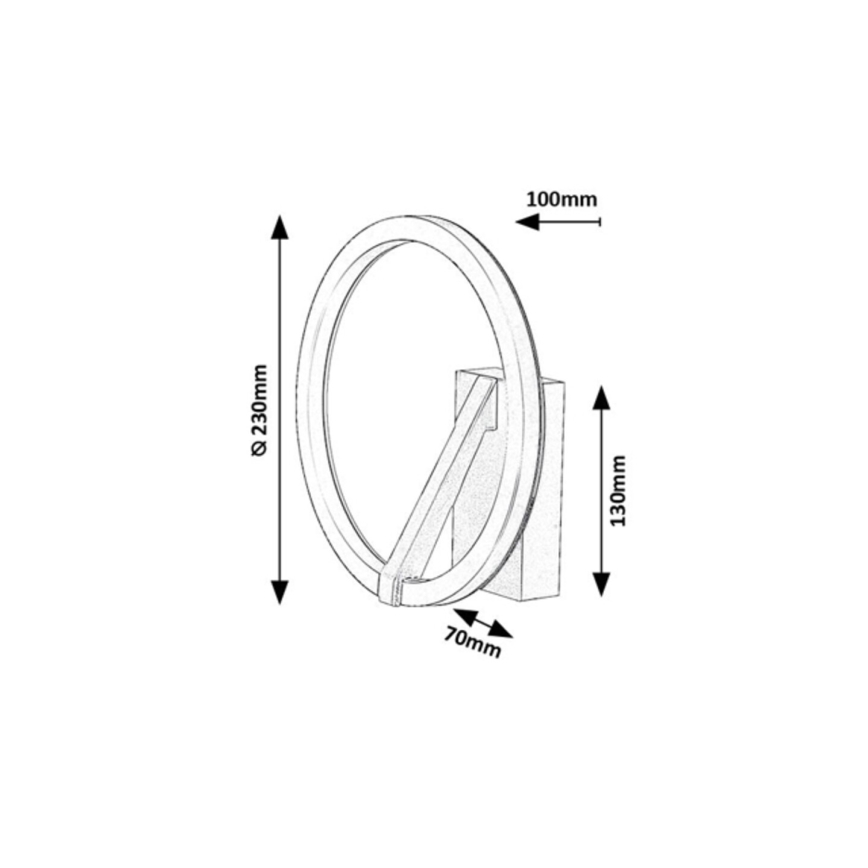 Rabalux - LED sieninis šviestuvas LED/8W/230V 3000K