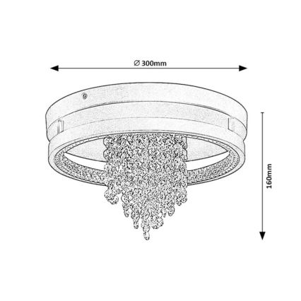 Rabalux - LED lubinis šviestuvas LED/20W/230V 3000/3500/4000K skersmuo 30 cm