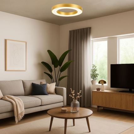 Rabalux - LED lubinis šviestuvas LED/24W/230V 3000/4000/6500K, Ø 40 cm, auksinis