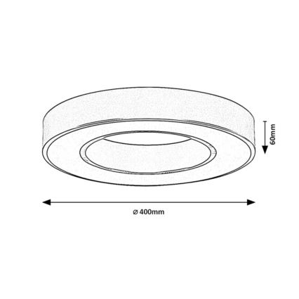 Rabalux - LED lubinis šviestuvas LED/24W/230V 3000/4000/6500K, Ø 40 cm, auksinis