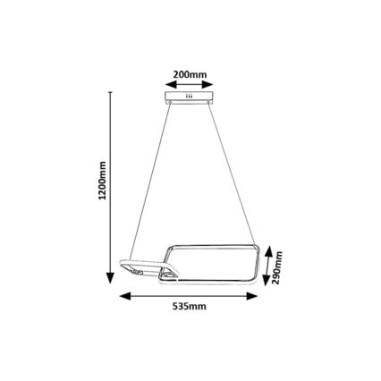 Rabalux - LED Ant pagrindo montuojamas sietynas LED/36W/230V 4000K