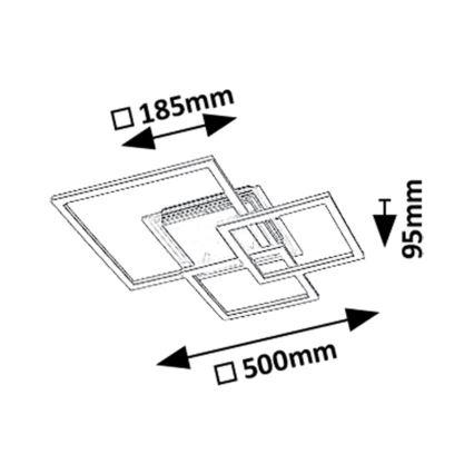 Rabalux - LED lubinis šviestuvas LED/40W/230V 3000K