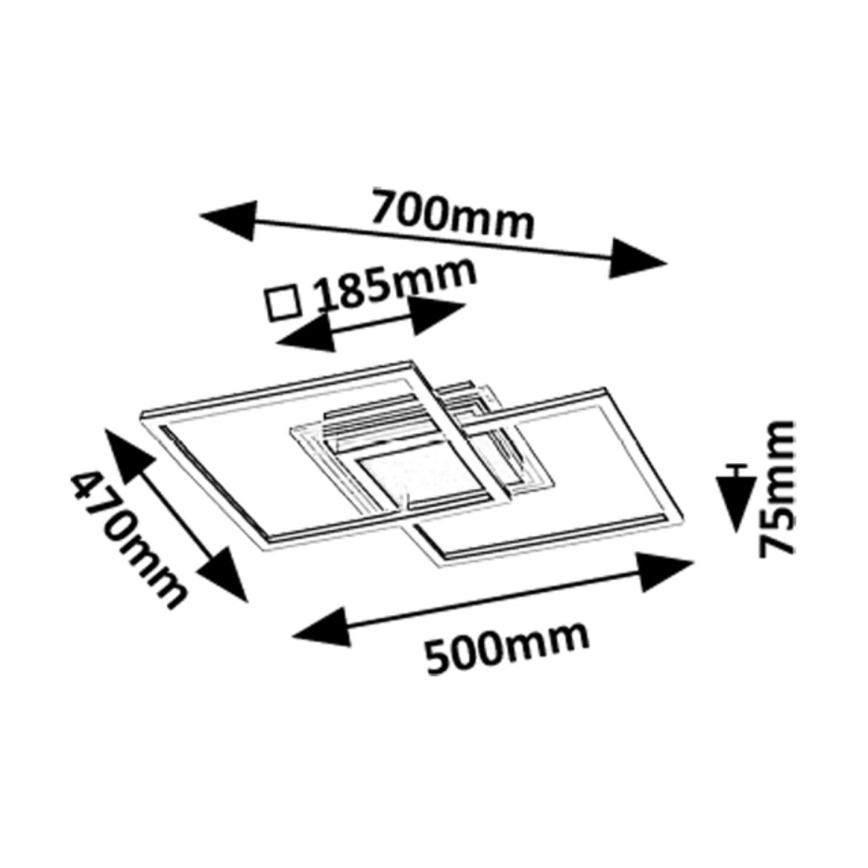Rabalux - LED lubinis šviestuvas LED/28W/230V 3000K