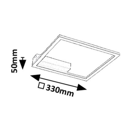 Rabalux - LED lubinis šviestuvas LED/24W/230V 3000K