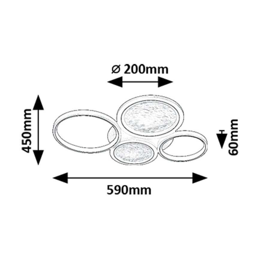Rabalux - LED Pritemdomas lubinis šviestuvas LED/40W/230V 3000-6500K + nuotolinio valdymo pultas