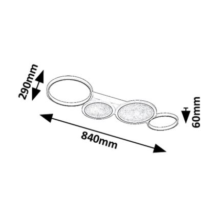 Rabalux - LED Pritemdomas lubinis šviestuvas LED/40W/230V 3000-6500K + nuotolinio valdymo pultas