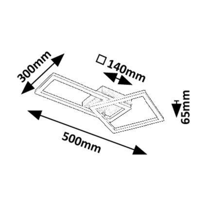 Rabalux - LED lubinis šviestuvas LED/24W/230V 3000K