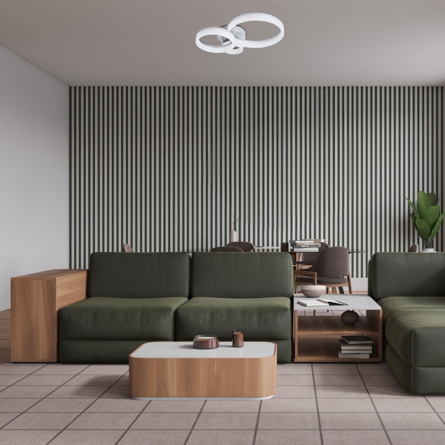 Rabalux - LED lubinis šviestuvas LED/24W/230V 3000/4000/6500K 38x51 cm matinis chromas