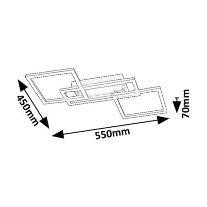 Rabalux - LED Pritemdomas lubinis šviestuvas LED/40W/230V 3000-6500K + nuotolinio valdymo pultas