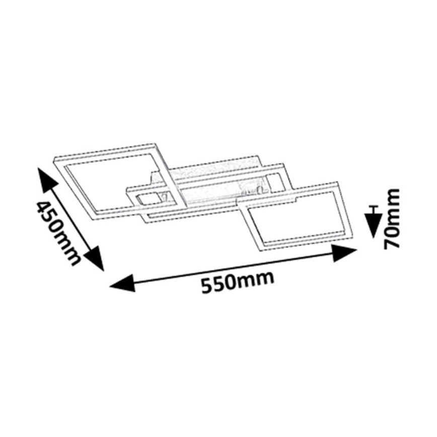 Rabalux - LED Pritemdomas lubinis šviestuvas LED/40W/230V 3000-6500K + nuotolinio valdymo pultas