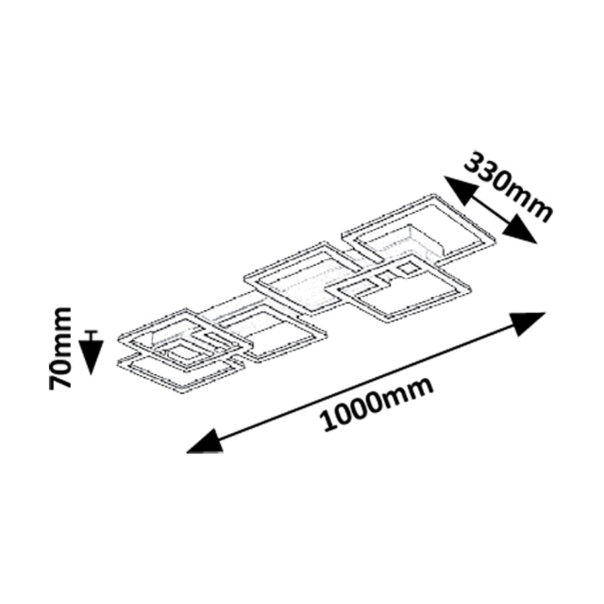 Rabalux - LED Pritemdomas lubinis šviestuvas LED/40W/230V 3000-6500K + nuotolinio valdymo pultas