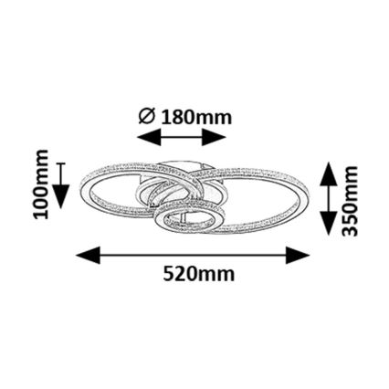 Rabalux - Dimeriuojamas LED lubinis šviestuvas LED/40W/230V 3000-6500K + nuotolinis valdymas 35x52 cm
