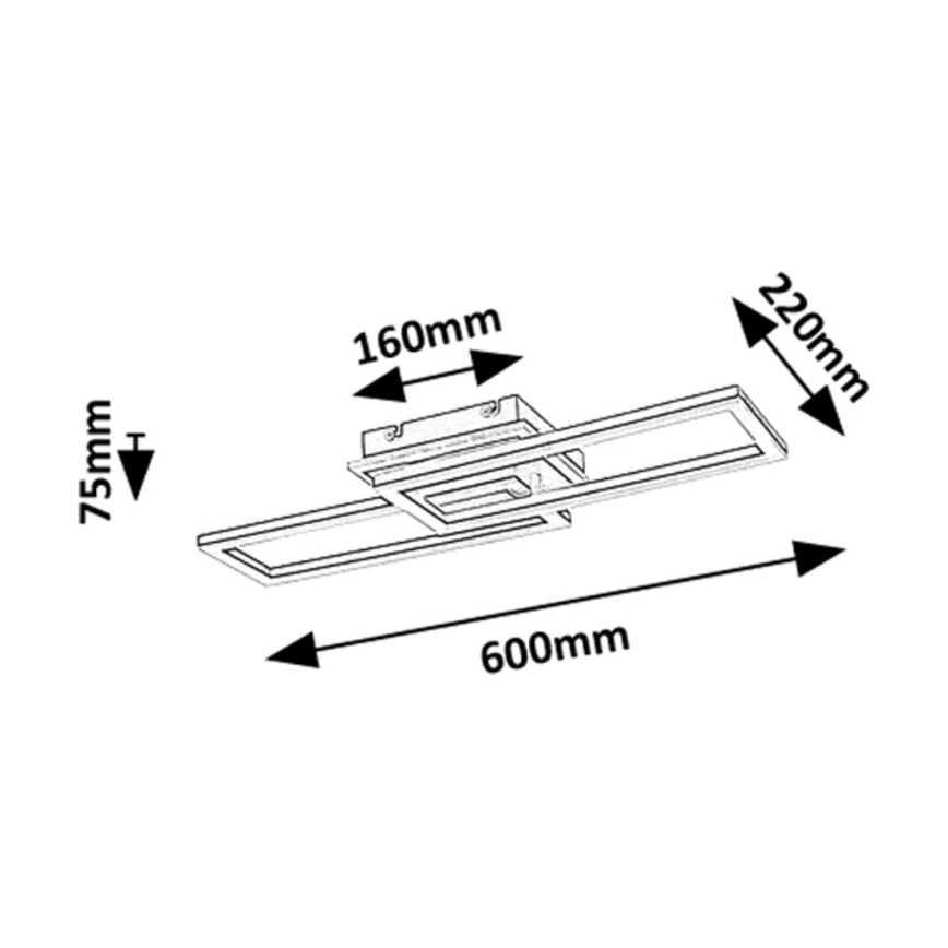 Rabalux - Dimeriuojamas LED lubų šviestuvas LED/30W/230V 3000-6500K + nuotolinis valdymas ilgis 60 cm