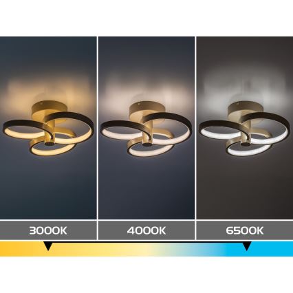 Rabalux - reguliuojamas LED lubų šviestuvas, 32 W, 230 V, 3000-6500 K, skersmuo 31 cm, smėlio spalvos, su nuotoliniu valdymu