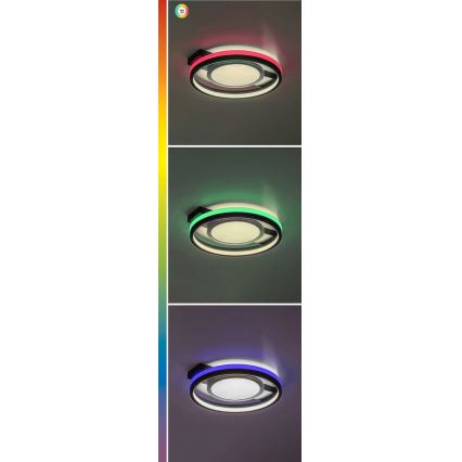Rabalux - LED RGB Dimeriuojamas lubinis šviestuvas LED/40W/230V 3000-6500K + su nuotoliniu pultu skersm. 43 cm