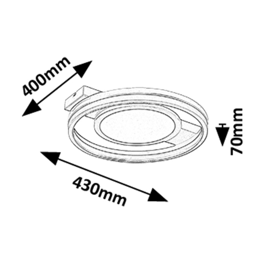 Rabalux - LED RGB Dimeriuojamas lubinis šviestuvas LED/40W/230V 3000-6500K + su nuotoliniu pultu skersm. 43 cm