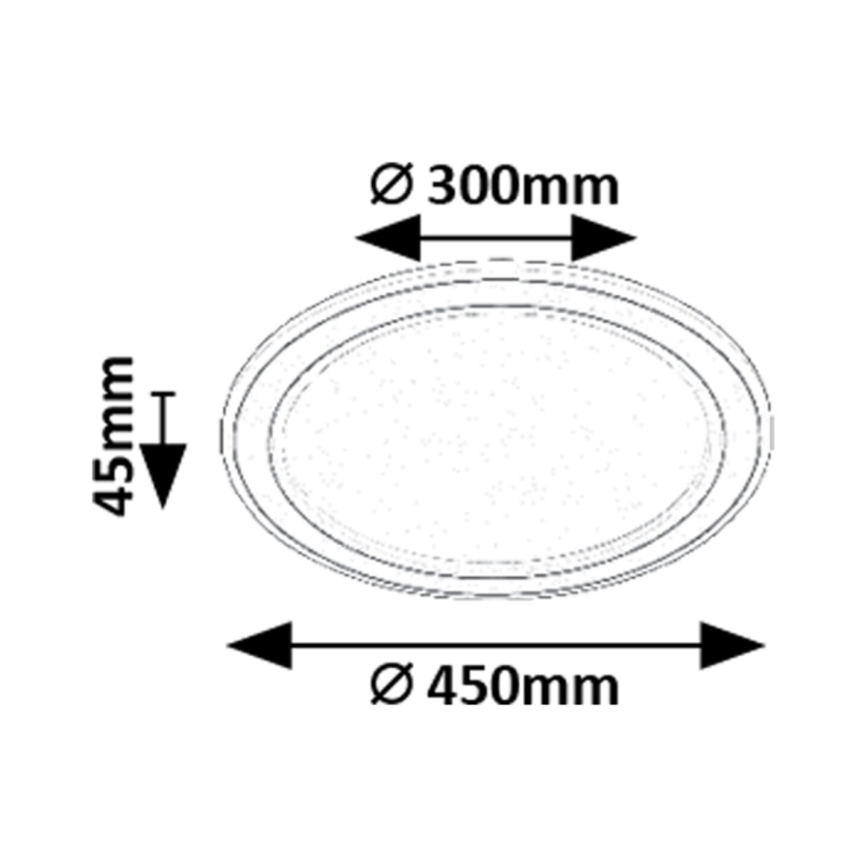 Rabalux - LED RGB pritemdomas lubinis šviestuvas LED/22W/230V 3000-6500K + nuotolinio valdymo pultas