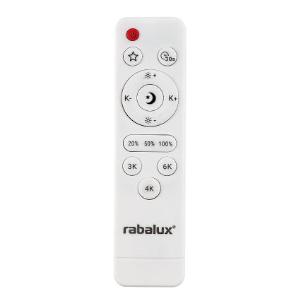 Rabalux - dimeriuojamas LED lubų šviestuvas LED/20W/230V 3000-6500K skersmuo 38,5 cm juodas + nuotolinis valdymas