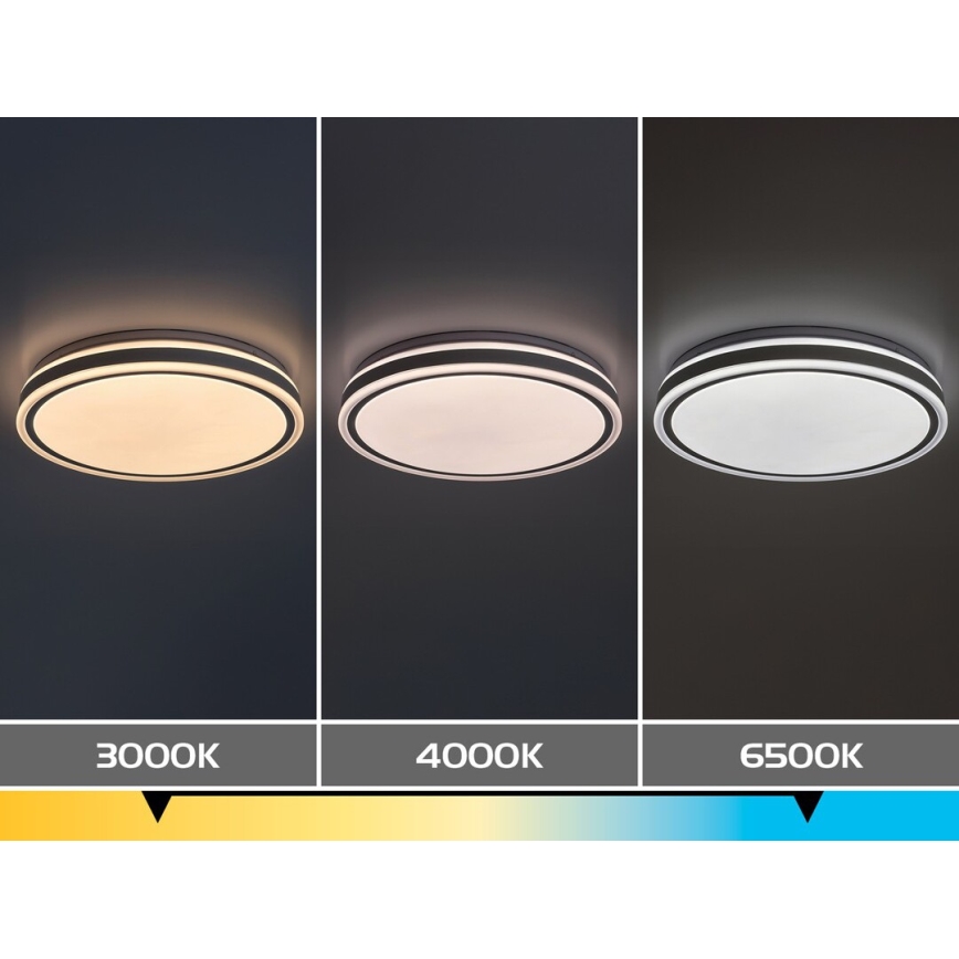 Rabalux - reguliuojamas LED lubinis šviestuvas LED/23W/230V 3000-6500K, skersmuo 38,5 cm, baltas + nuotolinis valdymas