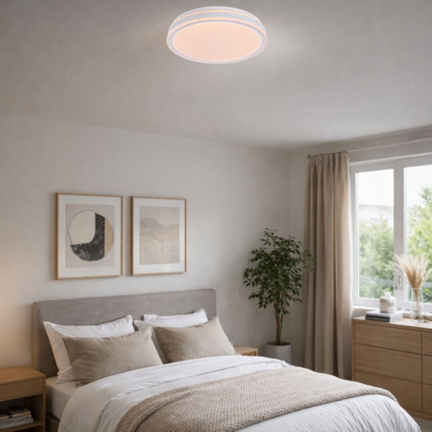 Rabalux - Dimeriuojamas LED lubinis šviestuvas LED/23W/230V 3000-6500K skersmuo 38,5 cm baltas+ nuotolinis valdymas