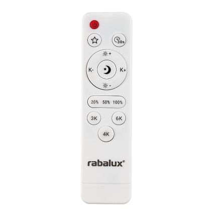 Rabalux - Dimeriuojamas LED lubinis šviestuvas LED/23W/230V 3000-6500K skersmuo 38,5 cm baltas+ nuotolinis valdymas