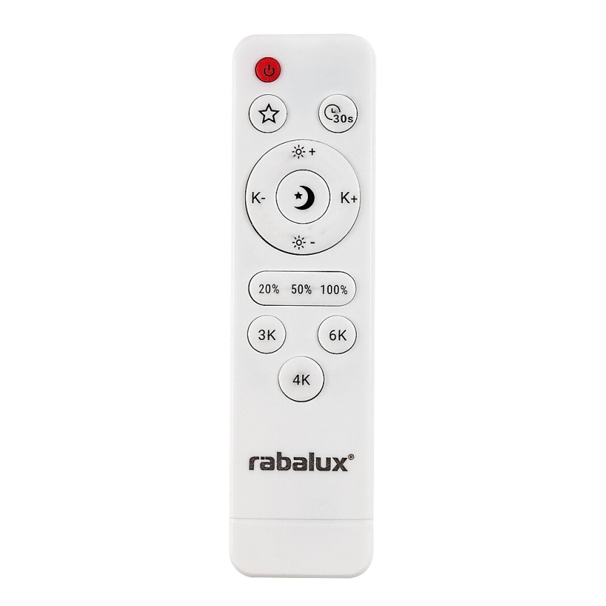 Rabalux - Dimeriuojamas LED lubinis šviestuvas LED/23W/230V 3000-6500K skersmuo 38,5 cm baltas+ nuotolinis valdymas