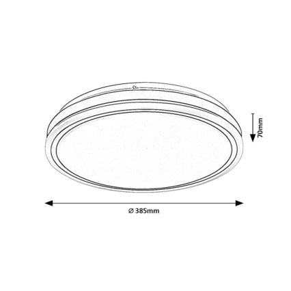 Rabalux - Dimeriuojamas LED lubinis šviestuvas LED/23W/230V 3000-6500K skersmuo 38,5 cm baltas+ nuotolinis valdymas
