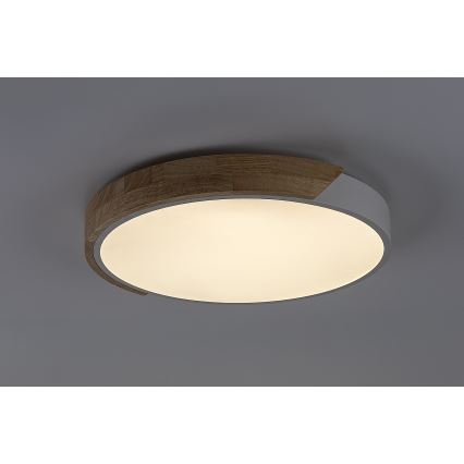 Rabalux - LED lubinis šviestuvas 24W/230V 3000K balta/ąžuolas, skersmuo 61 cm