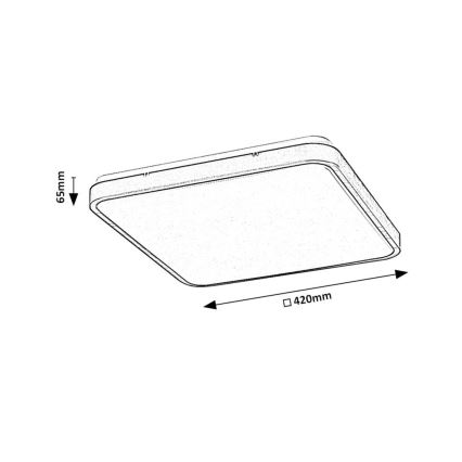 Rabalux - LED lubinis vonios šviestuvas LED/36W/230V 3000/4000/6000K IP44 42x42 cm balta