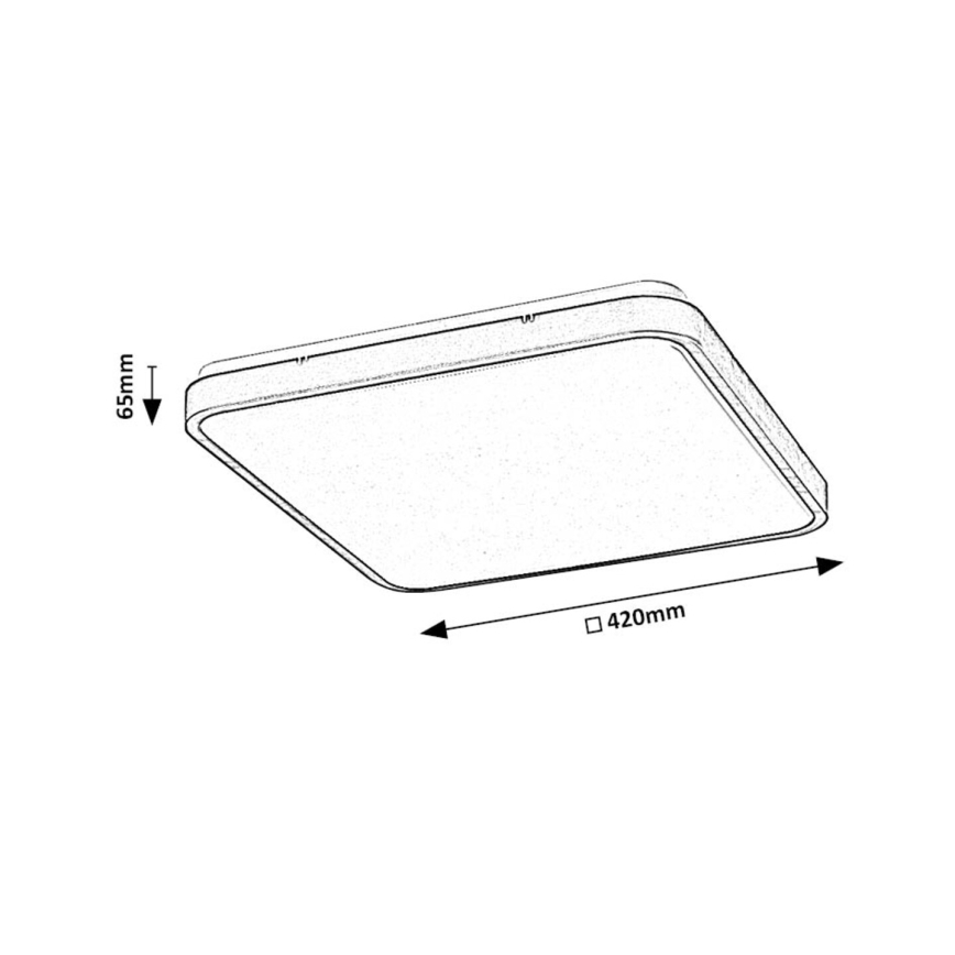 Rabalux - LED lubinis vonios šviestuvas LED/36W/230V 3000/4000/6000K IP44 42x42 cm balta