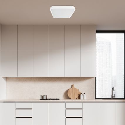 Rabalux - LED pritemdomas lubinis vonios šviestuvas LED/36W/230V 3000-6000K IP44 42x42 cm balta + nuotolinio valdymo pultas