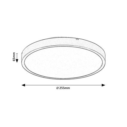 Rabalux - LED lubinis vonios šviestuvas LED/12W/230V 3000/4000/6000K IP44 diametras 25,5 cm balta