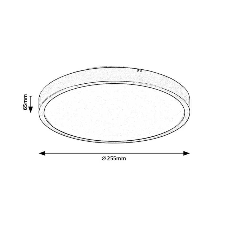 Rabalux - LED lubinis vonios šviestuvas LED/12W/230V 3000/4000/6000K IP44 diametras 25,5 cm balta