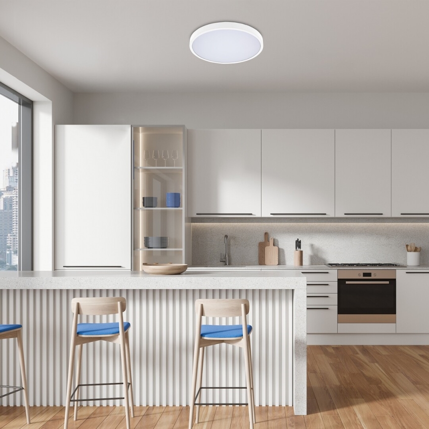Rabalux - LED RGB Pritemdomas sieninis vonios šviestuvas LED/36W/230V 3000-6000K Wi-Fi Tuya IP44 diametras 42 cm balta + nuotolinio valdymo pultas
