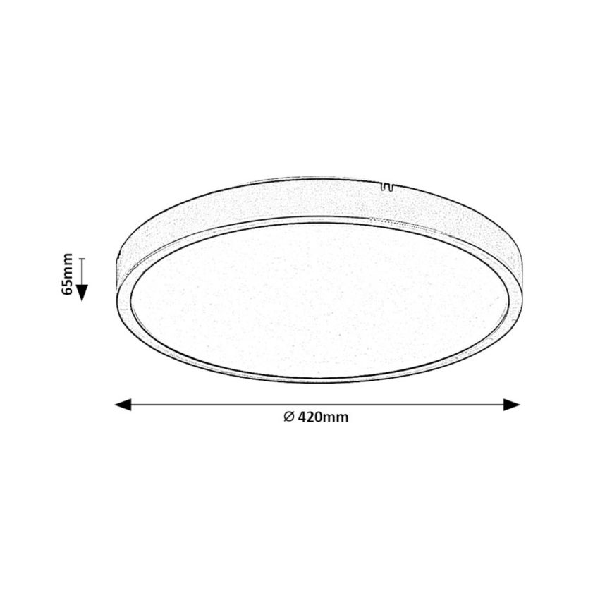 Rabalux - LED RGB Pritemdomas sieninis vonios šviestuvas LED/36W/230V 3000-6000K Wi-Fi Tuya IP44 diametras 42 cm balta + nuotolinio valdymo pultas
