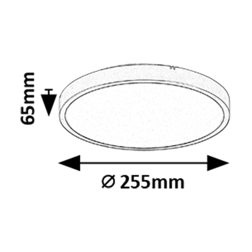 Rabalux - LED lubinis vonios šviestuvas LED/12W/230V 3000/4000/6000K IP44 diametras 25,5 cm juoda