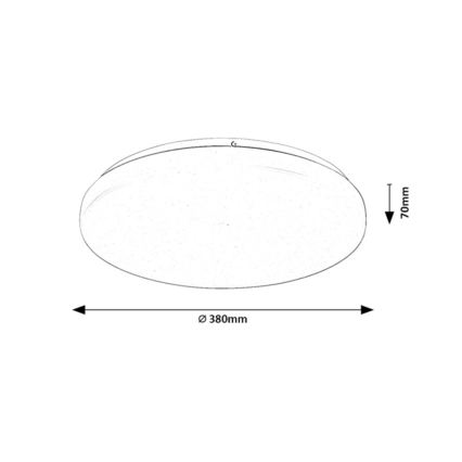Rabalux - LED pritemdomas lubinis šviestuvas LED/34W/230V 3000-6500K skersmuo 38 cm + nuotolinis valdymas