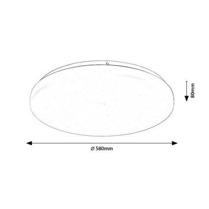 Rabalux - dimeriuojamas LED lubinis šviestuvas LED/60W/230V 3000-6500K skersmuo 58 cm + nuotolinis valdymas
