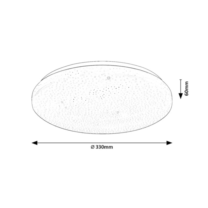 Rabalux - reguliuojamo ryškumo LED lubinis šviestuvas LED/22W/230V 3000-6500K Ø 33 cm + nuotolinis valdymas