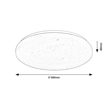 Rabalux - LED reguliuojamas lubinis šviestuvas LED/60W/230V 3000-6500K skers. 58 cm + nuotolinio valdymo pultas