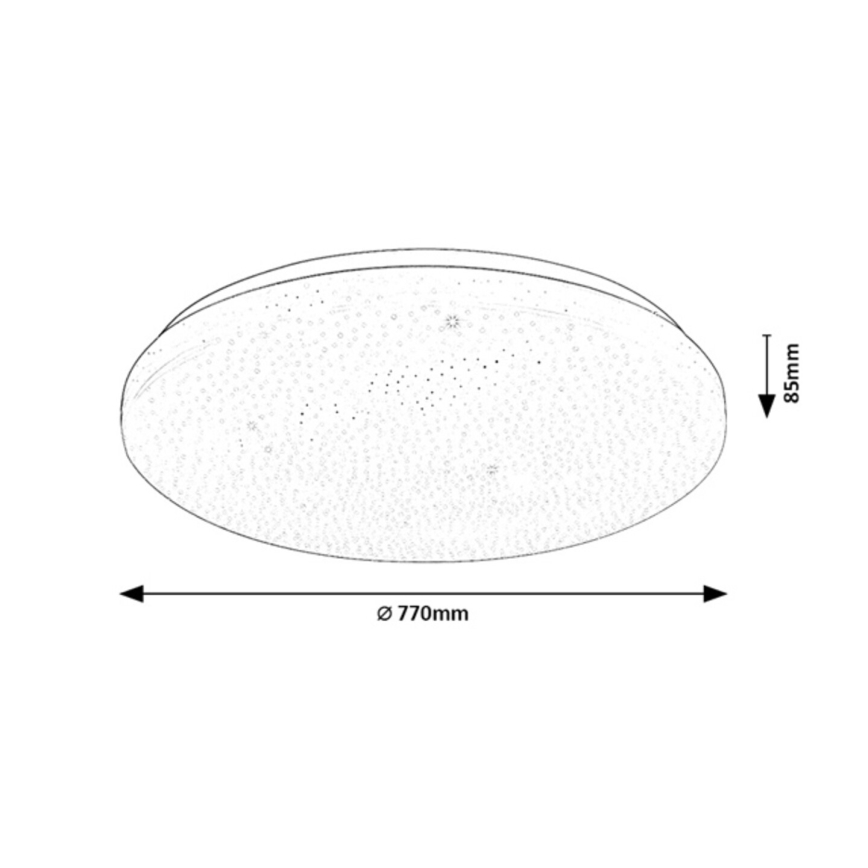 Rabalux - dimeriuojamas LED lubinis šviestuvas LED/80W/230V 3000-6500K skersmuo 77 cm + su nuotoliniu pulteliu