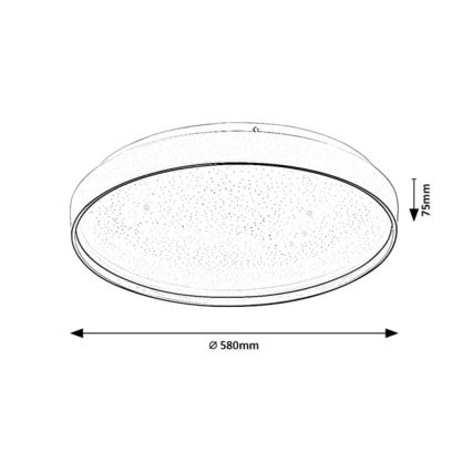 Rabalux - pritemdomas LED lubinis šviestuvas LED/60W/230V 3000-6500K Ø 58 cm + nuotolinis pultas