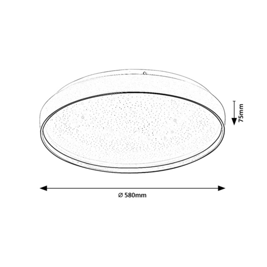 Rabalux - dimeriuojamas LED lubinis šviestuvas LED/60W/230V 3000-6500K skersmuo 58 cm + nuotolinio valdymo pultas