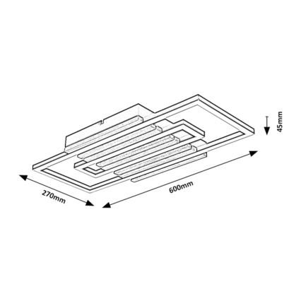 Rabalux - LED lubinis šviestuvas LED/28W/230V 3000/4500/6000K