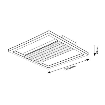 Rabalux - LED lubinis šviestuvas LED/26W/230V 3000/4500/6000K