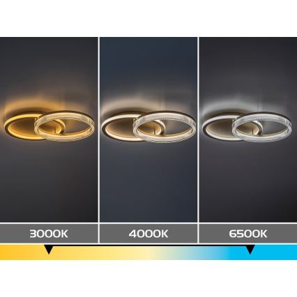 Rabalux - reguliuojamo ryškumo LED lubų šviestuvas LED/22W/230V 3000-6500K 53,5x35 cm + nuotolinio valdymo pultas