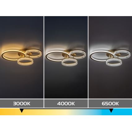 Rabalux - LED Pritemdomas lubinis šviestuvas LED/38W/230V 3000-6500K 58,5x38 cm + nuotolinis valdymas