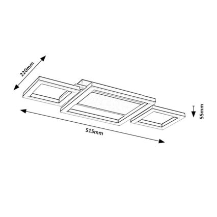 Rabalux - LED lubinis šviestuvas LED/24W/230V 51,5x22 cm