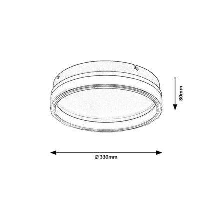 Rabalux - Reguliuojamas LED lubinis šviestuvas LED/18W/230V 3000-6500K skersmuo 33 cm + nuotolinis valdymas